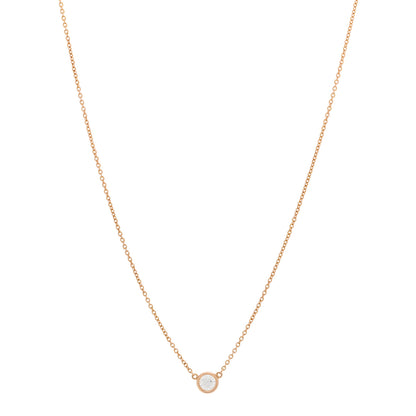 Tiffany 18K Rose Gold Diamond .25ct Elsa Peretti Diamonds by the Yard Pendant Necklace 1 of 6