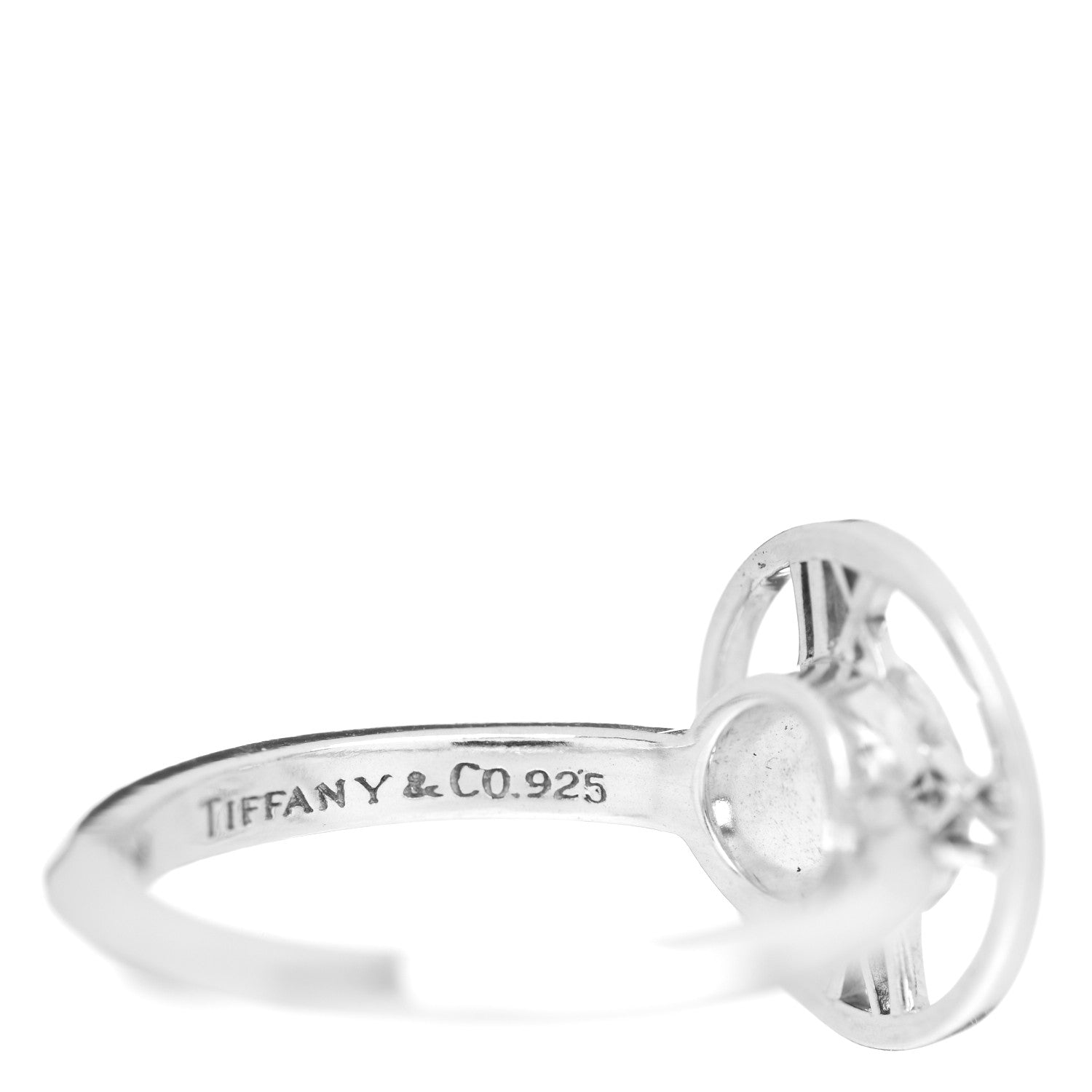 Tiffany Sterling Silver Atlas Round Medallion Ring 54 7 5 of 5