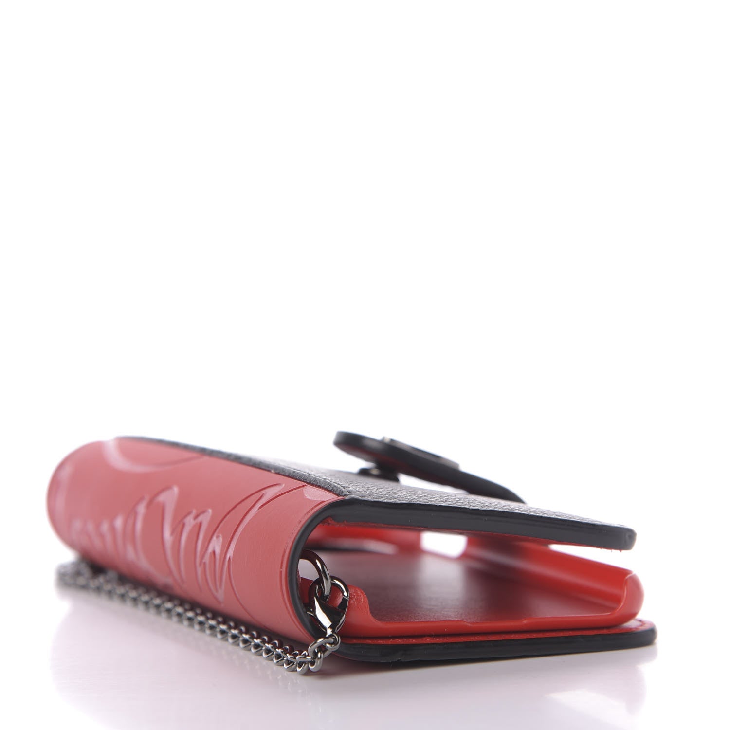 Christian Louboutin Calfskin Loubiflap iPhone 11 Pro Case Black Red 4 of 8