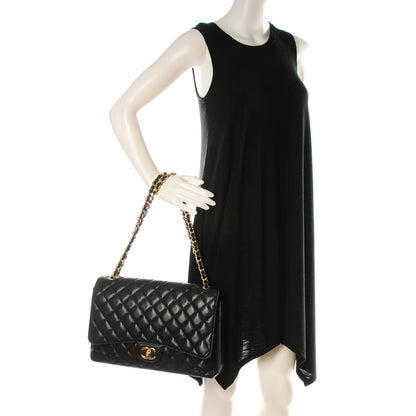 Chanel Caviar Quilted Maxi Double Flap Black 2 of 8