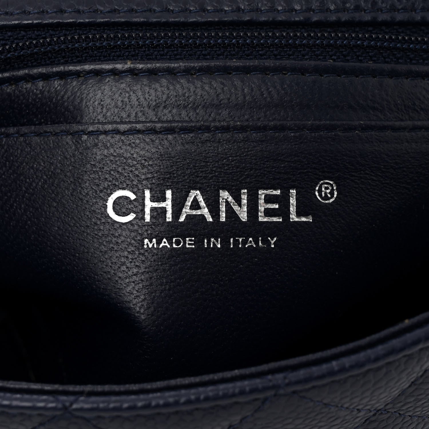 Chanel Caviar Quilted Mini Rectangular Flap Navy 6 of 10