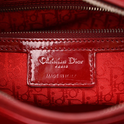 Christian Dior Patent Cannage Large Lady Dior Red 6 of 13
