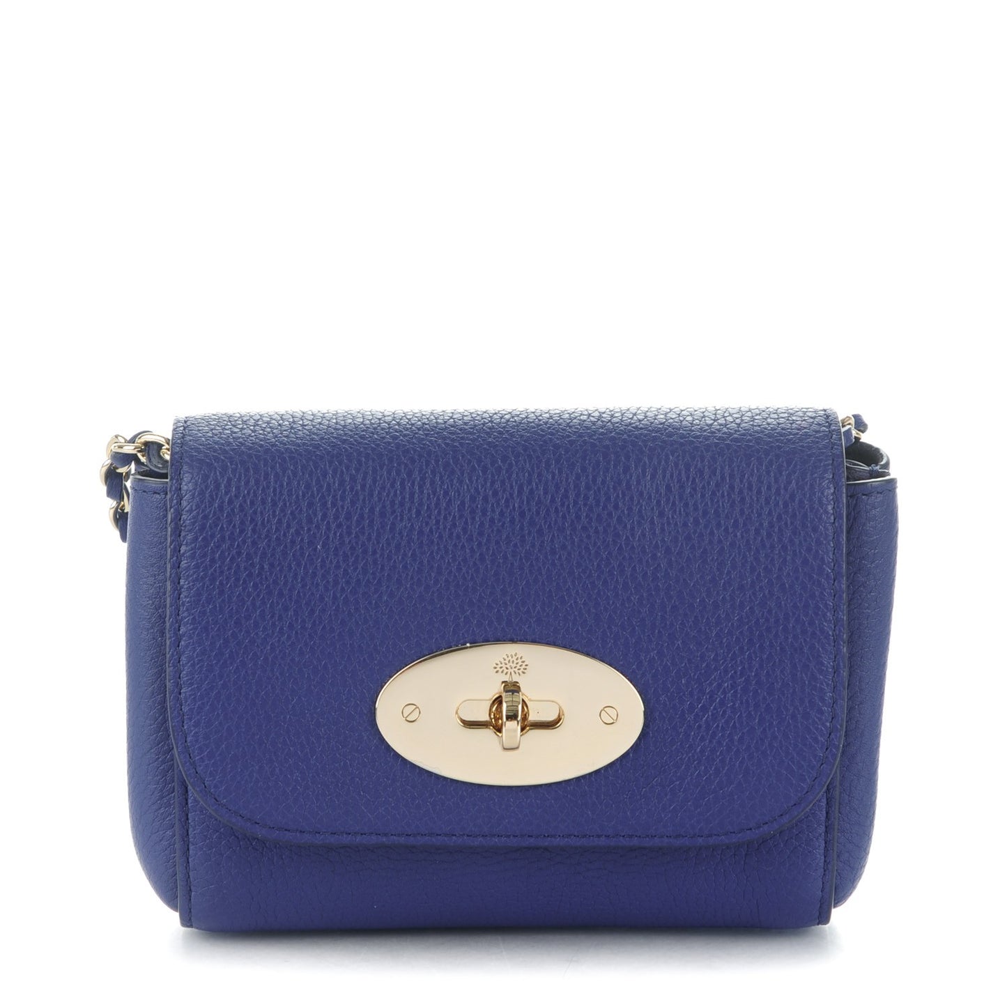 Small Classic Grain Calfskin Mini Lily Indigo
