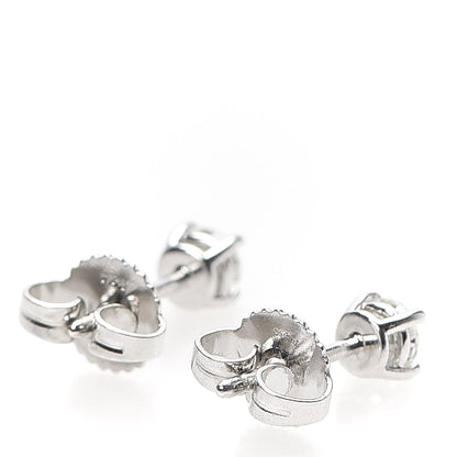 Tiffany Platinum Diamond .31ctw Solitaire Earrings 3 of 5