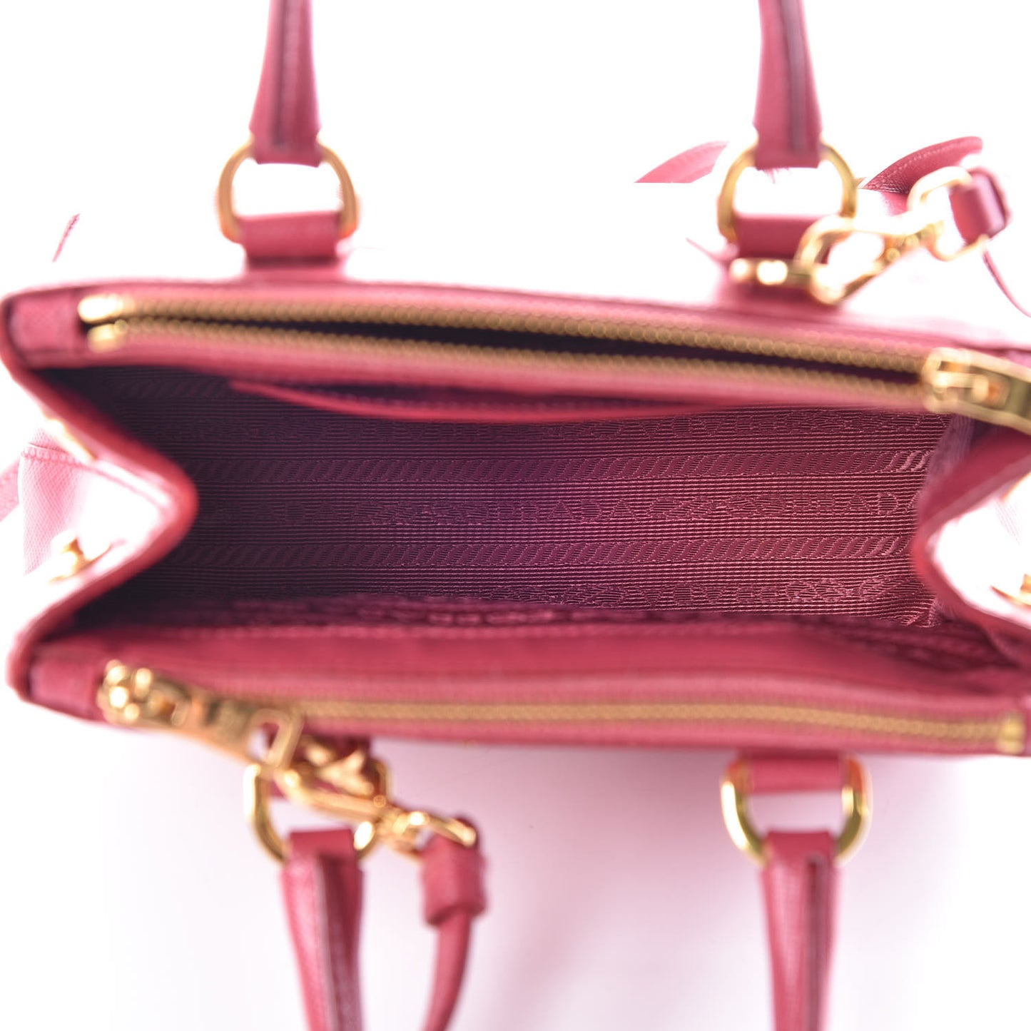 Saffiano Mini Galleria Double Zip Tote Peonia