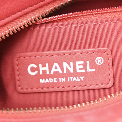 Chanel Aged Calfskin Chevron Quilted Small Gabrielle Hobo Red 6 of 12