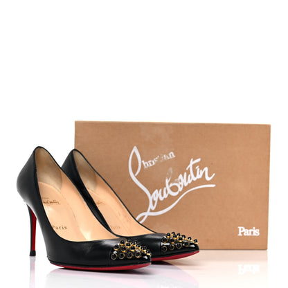 Christian Louboutin Kid Cabo 85 Pumps 37.5 Black Gold 10 of 10