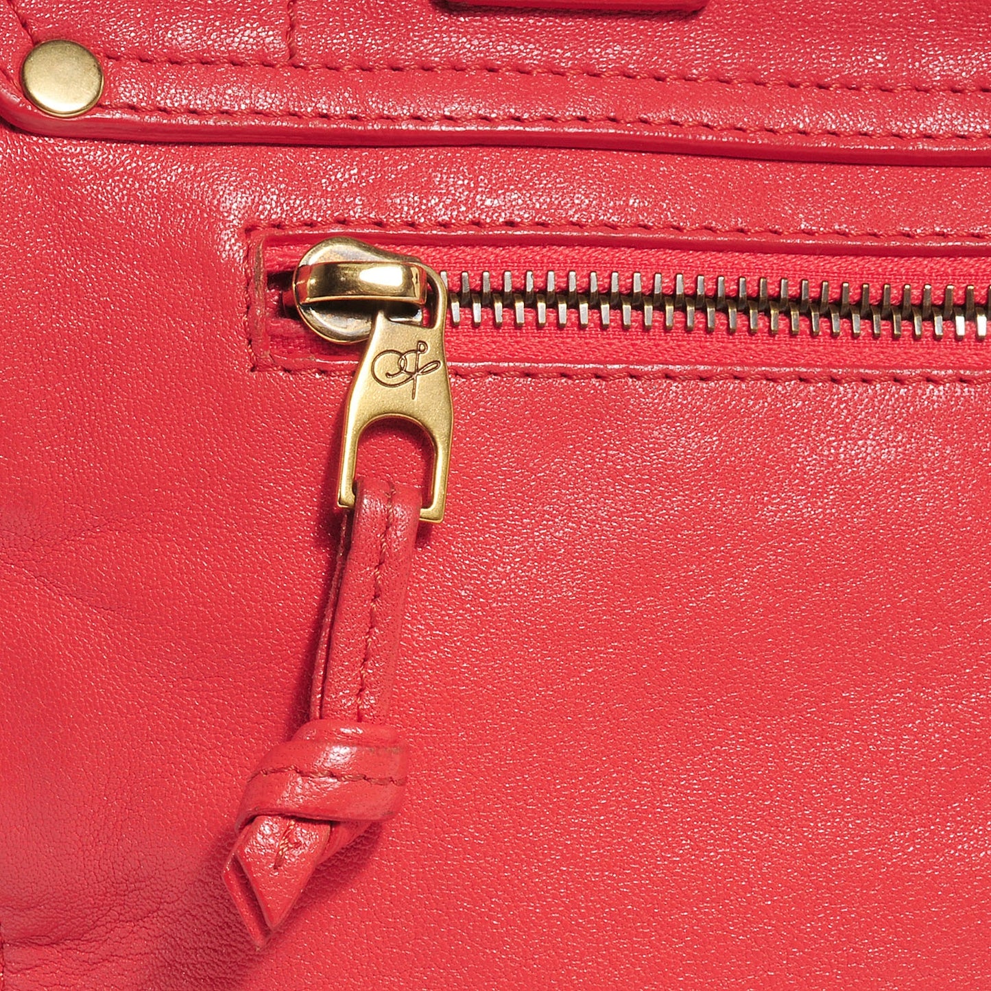Lambskin PS1 Medium Satchel Deep Coral