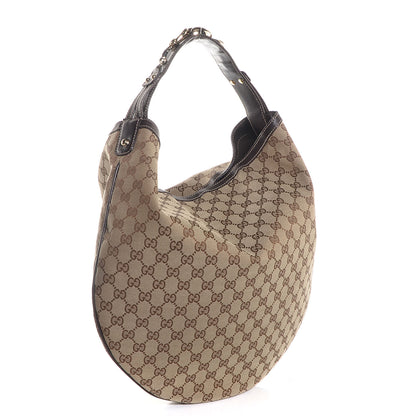 Gucci Monogram Large Wave Hobo Dark Brown 3 of 7