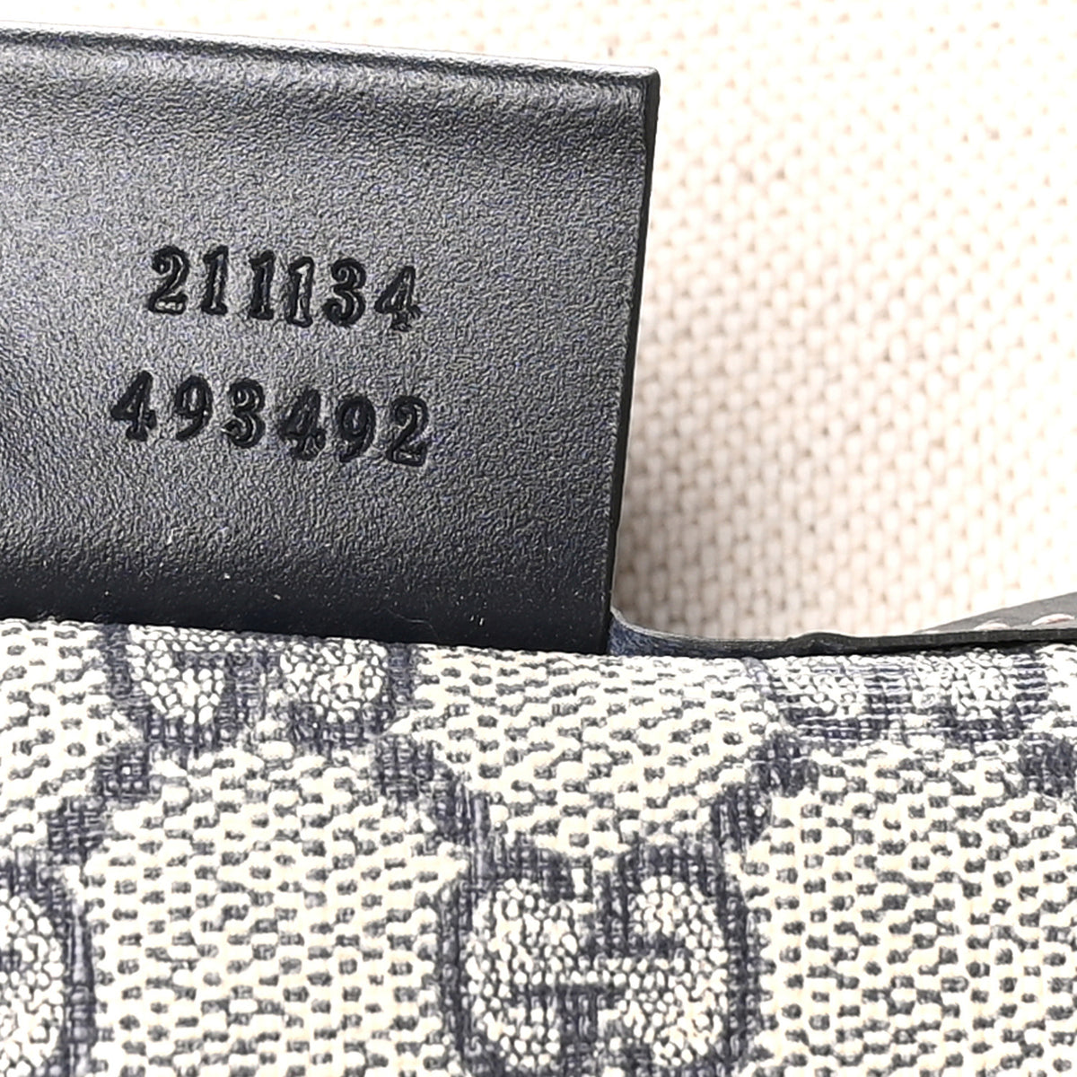 GG Plus Monogram Medium Signature Web Loop Tote Navy