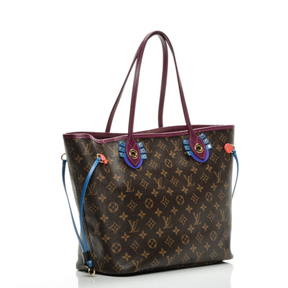 Louis Vuitton Monogram Totem Neverfull MM Magenta 3 of 7