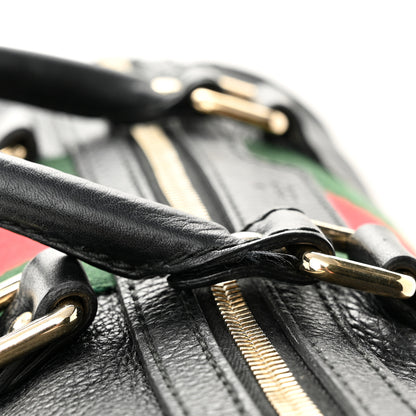 Gucci Calfskin Vintage Web Medium Boston Black 13 of 14