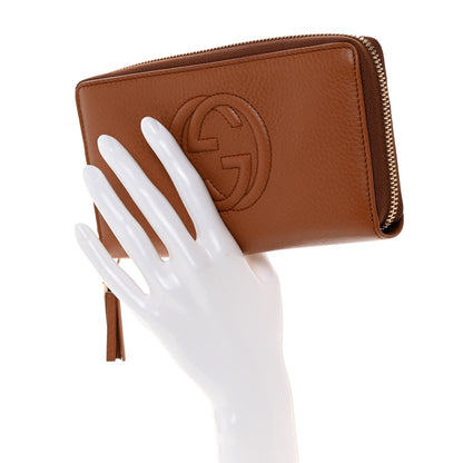 Gucci Cellarius Calfskin Soho Zip Around Wallet Dusty Blush 2 of 8
