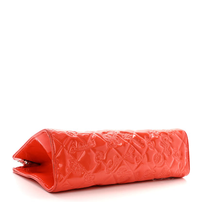 Chanel Patent Calfskin Lucky Symbols Pochette Coral 6 of 12