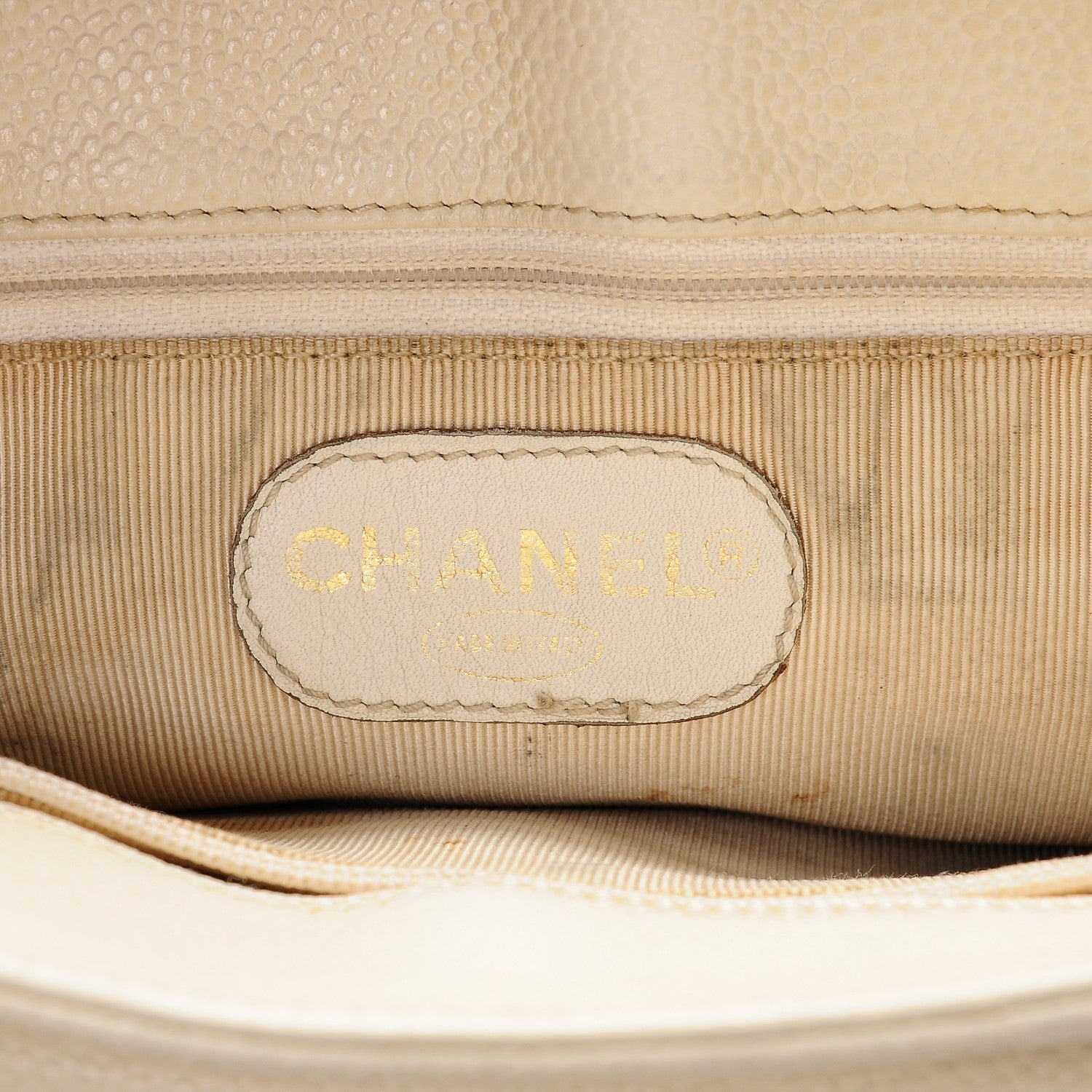 Chanel Caviar Shoulder Bag Light Beige 6 of 8