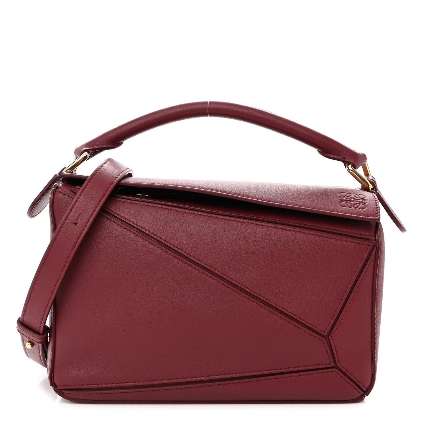 Calfskin Small Puzzle Bag Wine