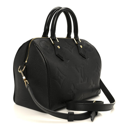 Louis Vuitton Empreinte Monogram Giant Speedy Bandouliere 25 Black 3 of 11