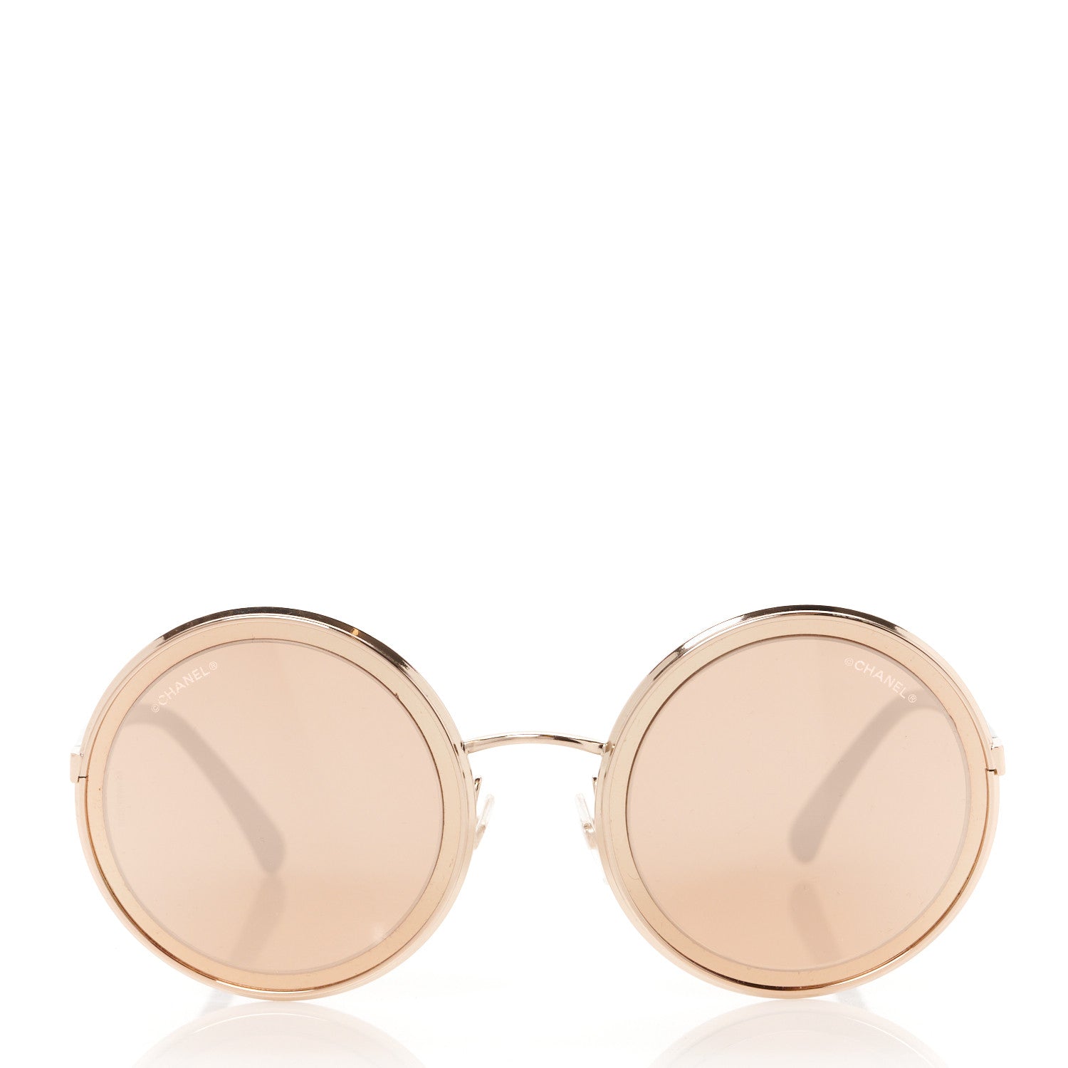 Chanel Metal Round Sunglasses 4226 Rose Gold 2 of 8