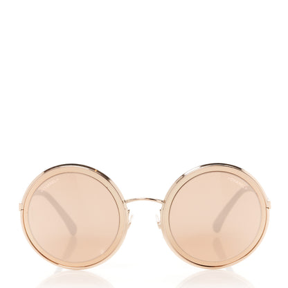 Chanel Metal Round Sunglasses 4226 Rose Gold 2 of 8