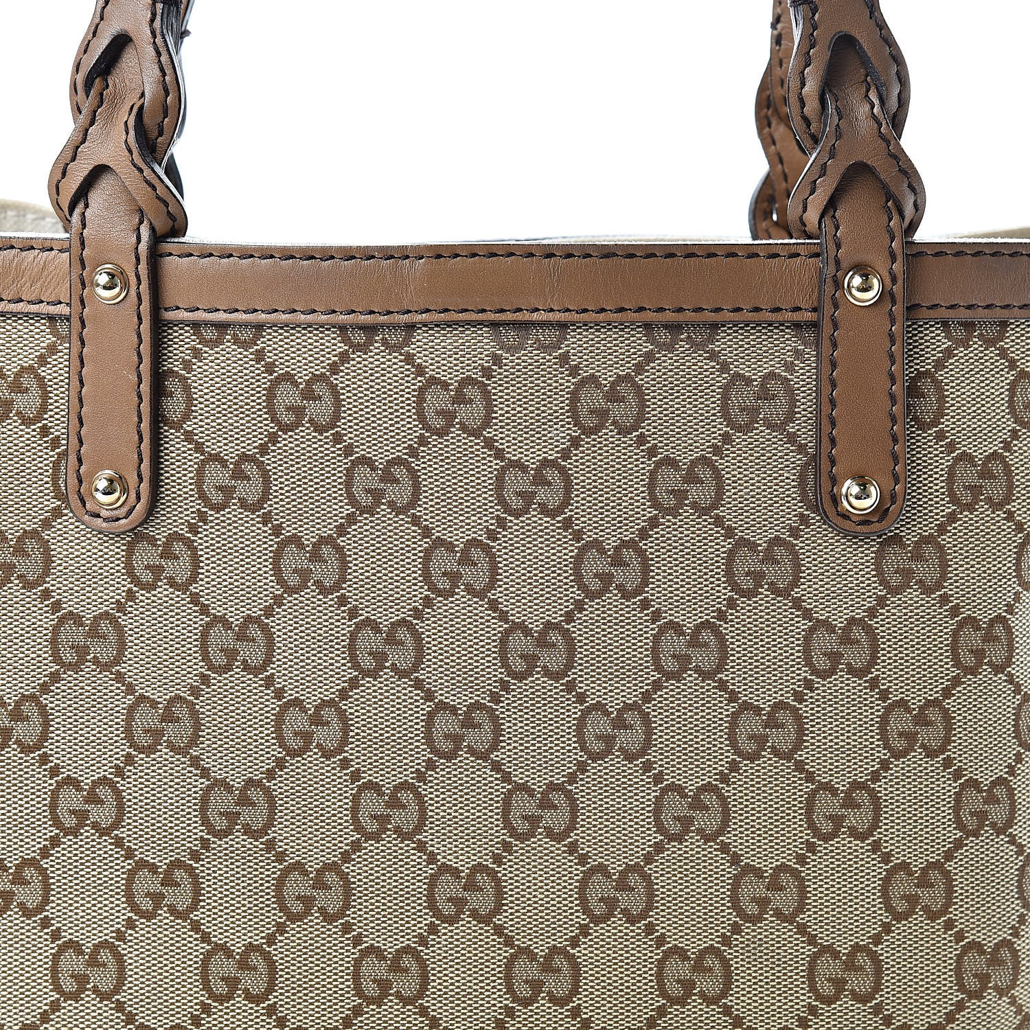 Gucci Monogram Small Craft Tote Light Brown 9 of 13