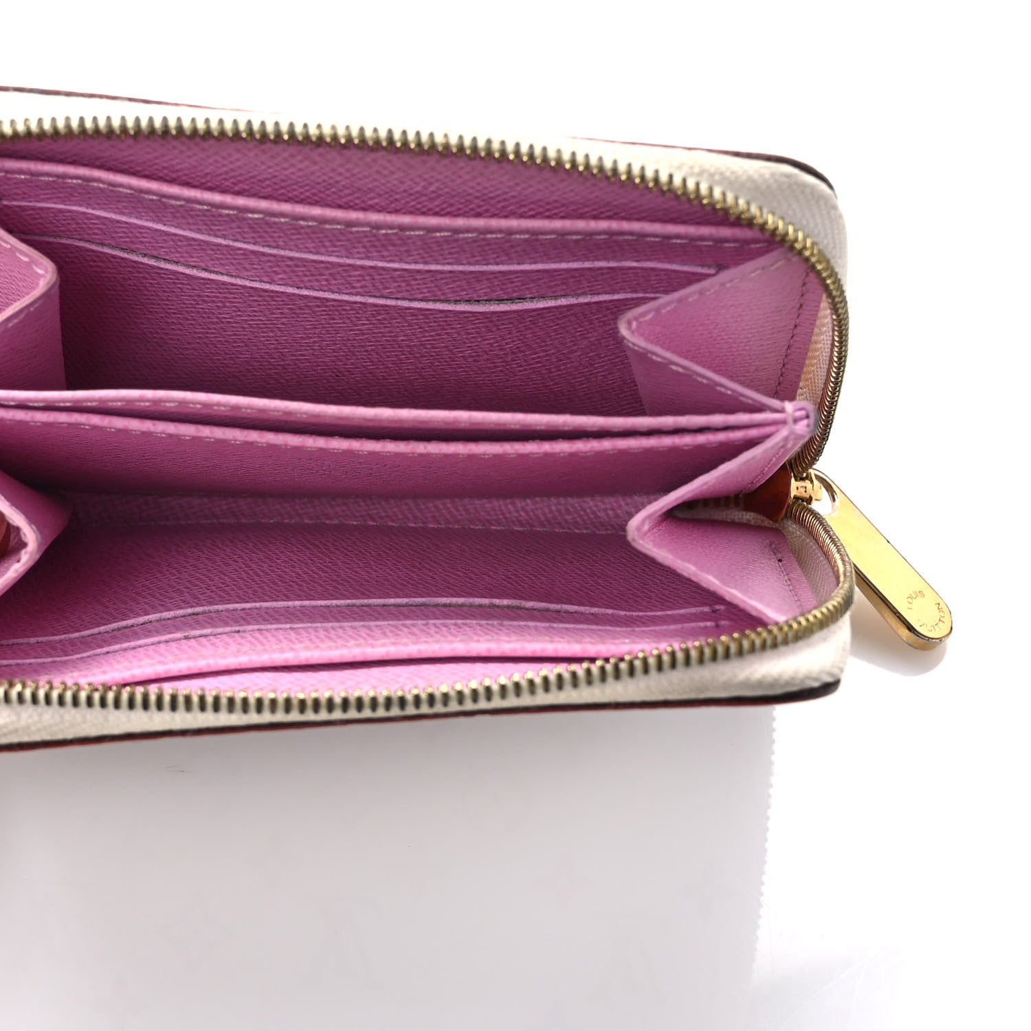 Louis Vuitton Monogram Multicolor Zippy Coin Purse Wallet White Litchi 5 of 6