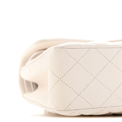 Chanel Caviar Quilted Small Double Flap White 8 of 9