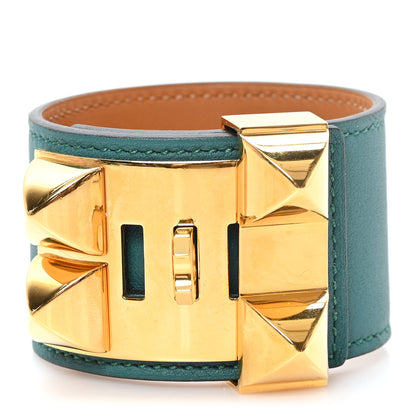 Hermes Swift Collier de Chien CDC Bracelet S Malachite 3 of 5