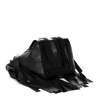 Balenciaga Calfskin XS Fringe Laundry Cabas Black 4 of 14