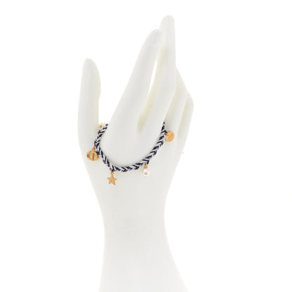 Christian Dior Woven Cotton J'Adior Charm Bracelet Blue 2 of 4