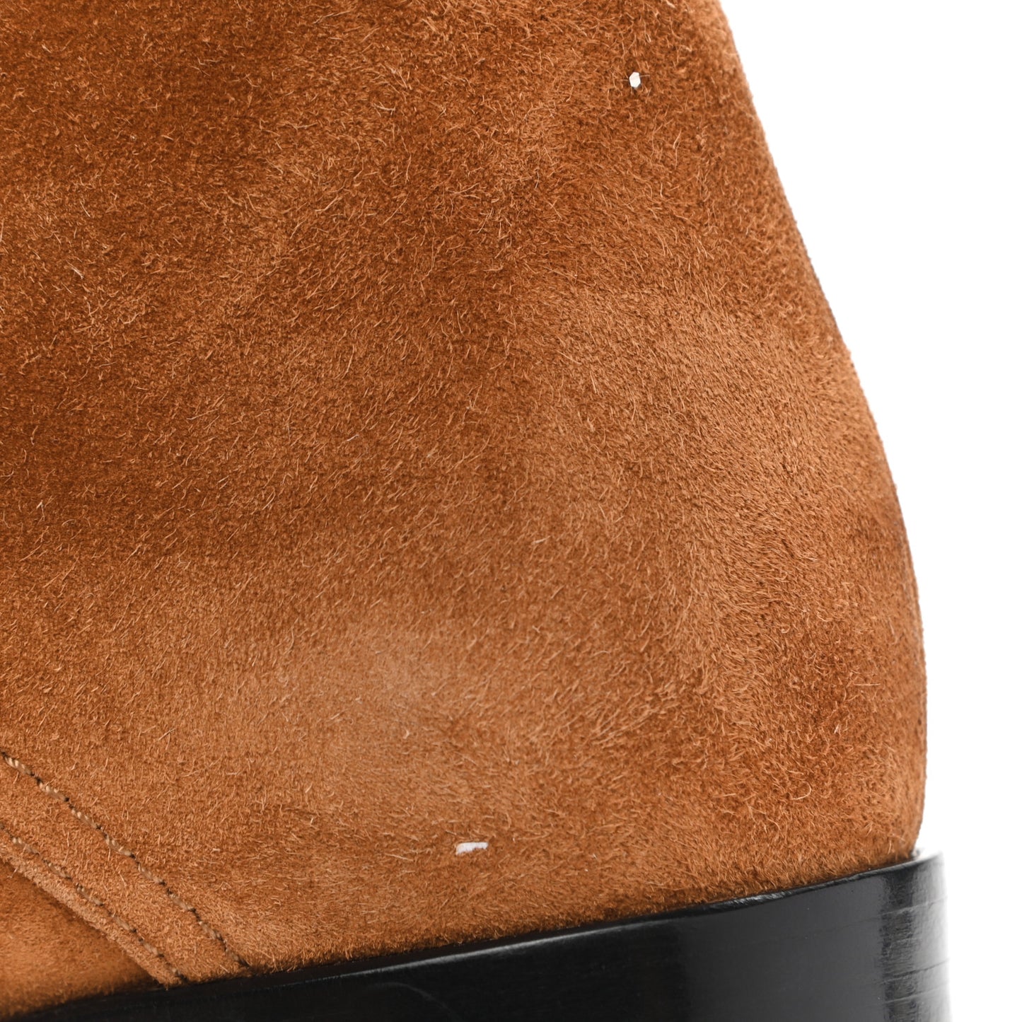 Suede Patent Cap Toe CC Boots 35.5 Beige Black