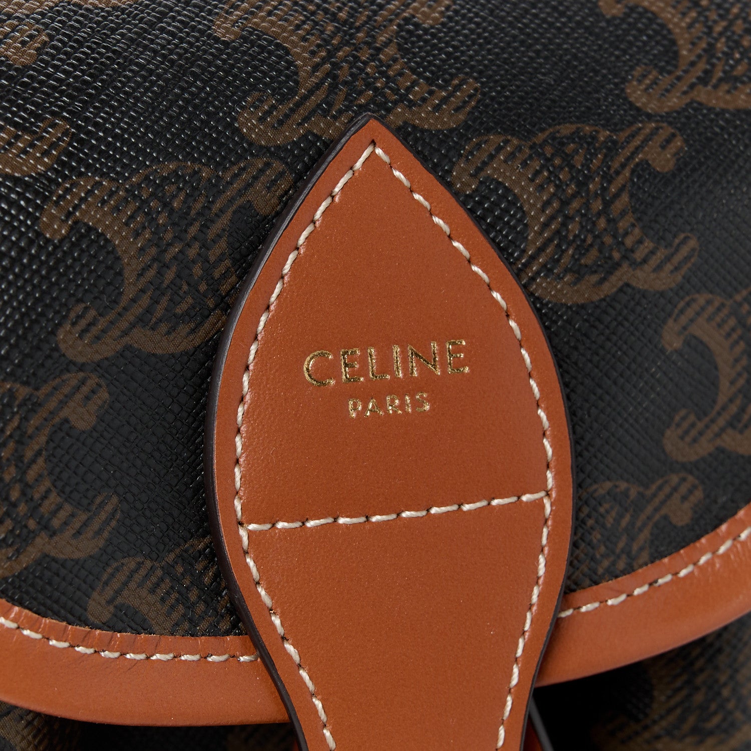 Celine Triomphe Canvas Calfskin Mini Folco Backpack Tan 6 of 10