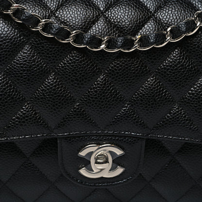 Chanel Caviar Quilted Medium Double Flap Black 8 of 10