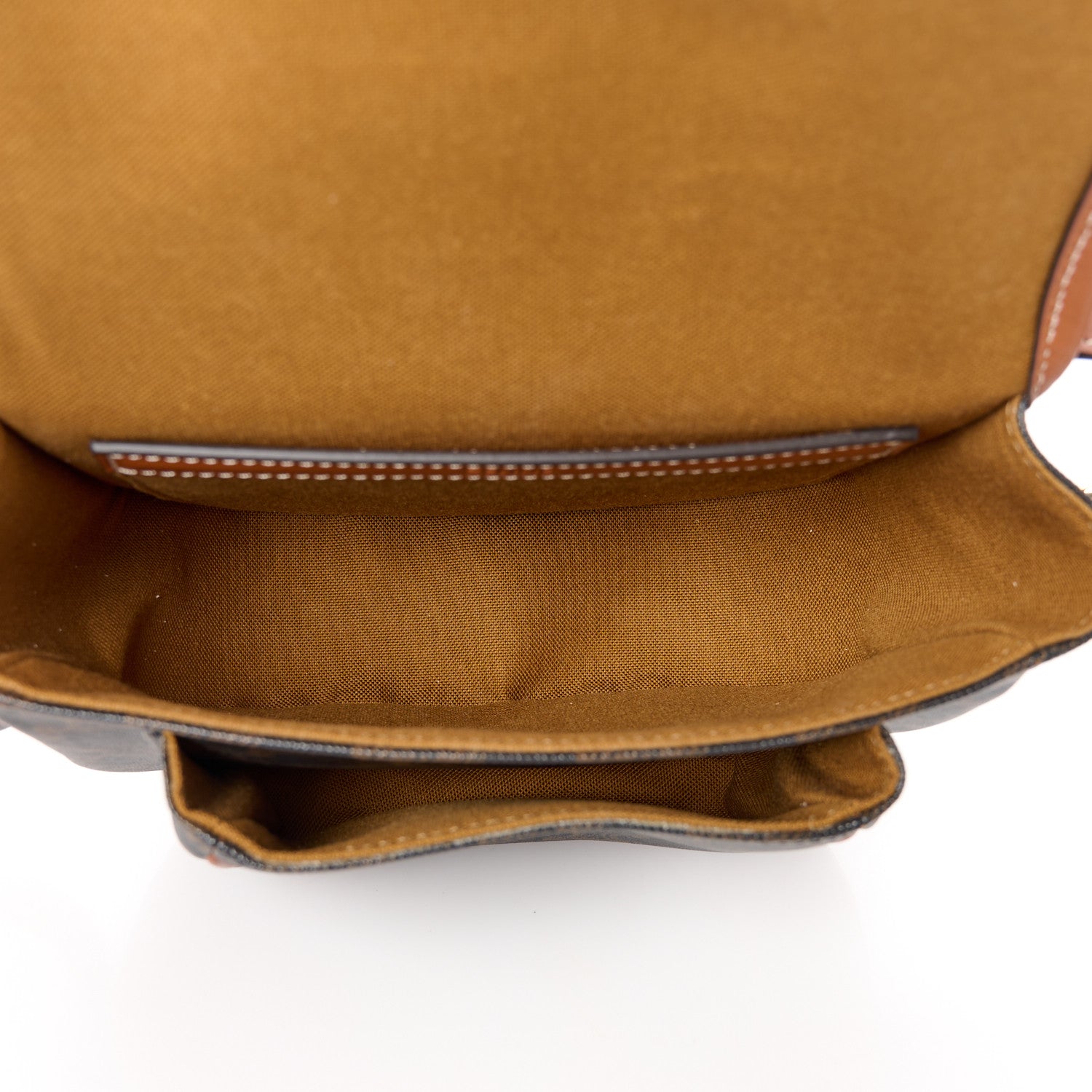 Celine Triomphe Canvas Medium Folco Bag Tan 5 of 10