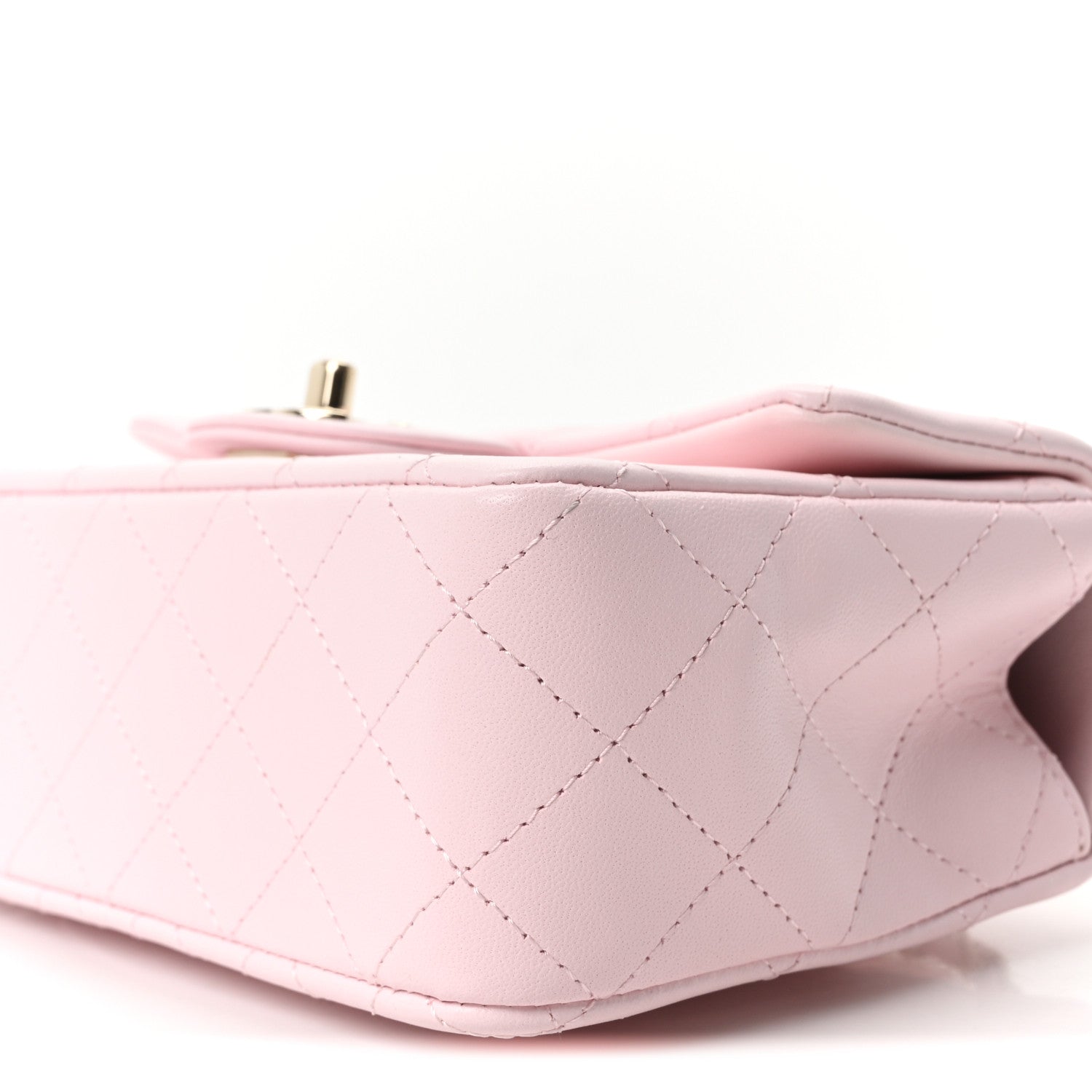 Chanel Lambskin Quilted Mini Top Handle Rectangular Flap Light Pink 9 of 10