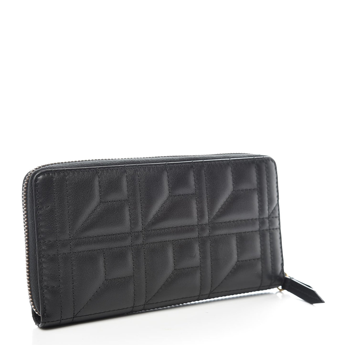 Calfskin Matelasse Pearly GG Marmont Zip Around Wallet Black