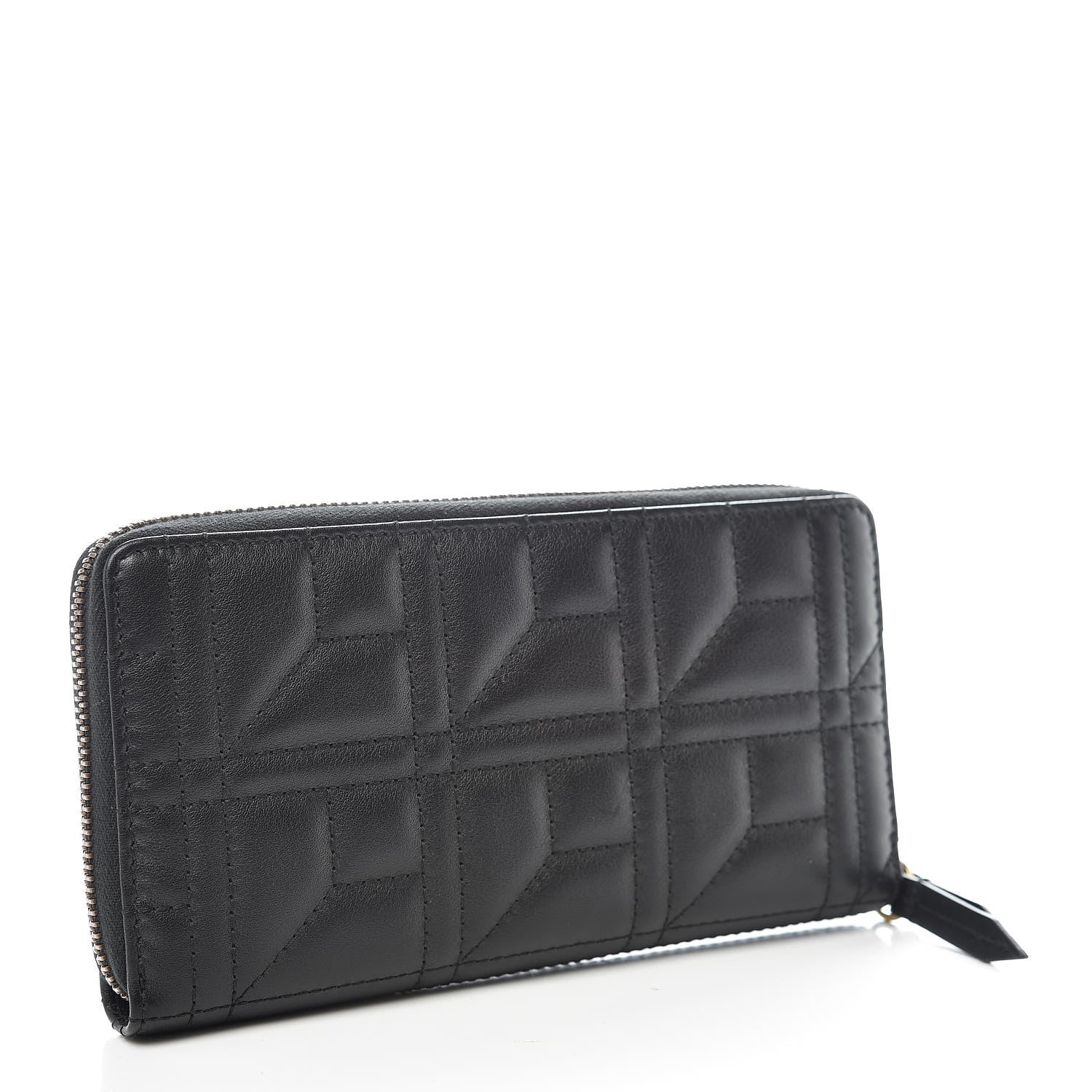 Gucci Calfskin Matelasse Pearly GG Marmont Zip Around Wallet Black 3 of 9