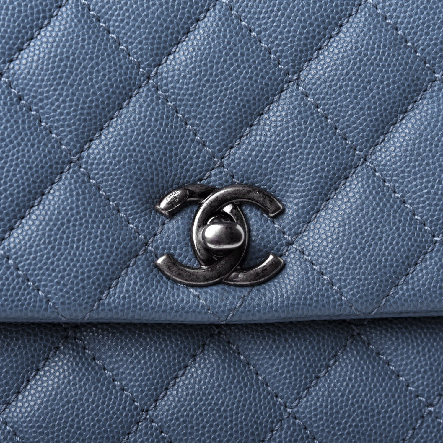 Chanel Caviar Quilted Mini Coco Handle Flap Navy 8 of 11