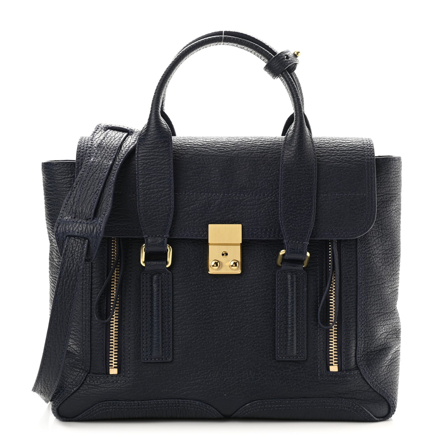 Textured Calfskin Medium Pashli Satchel Ink