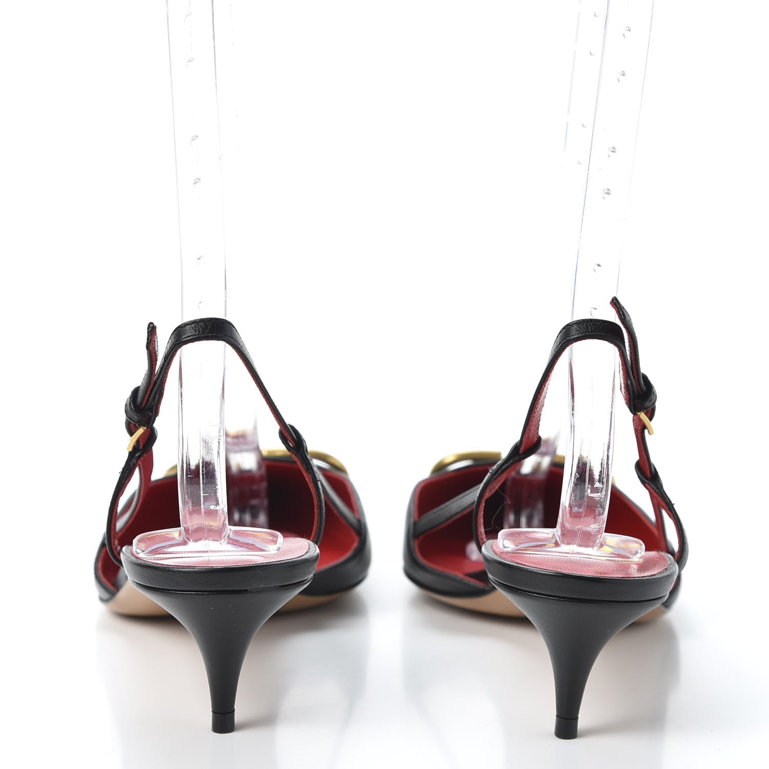 Valentino Garavani Calfskin Vlogo Slingback 40mm Pumps 40 Black 6 of 10