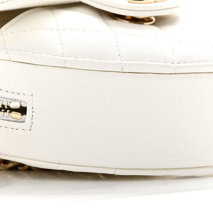 Chanel Lambskin Quilted CC In Love Heart Clutch With Chain White 9 of 11