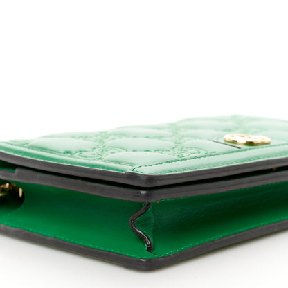 Gucci Calfskin GG Matelasse Chain Wallet Spring Green 9 of 11