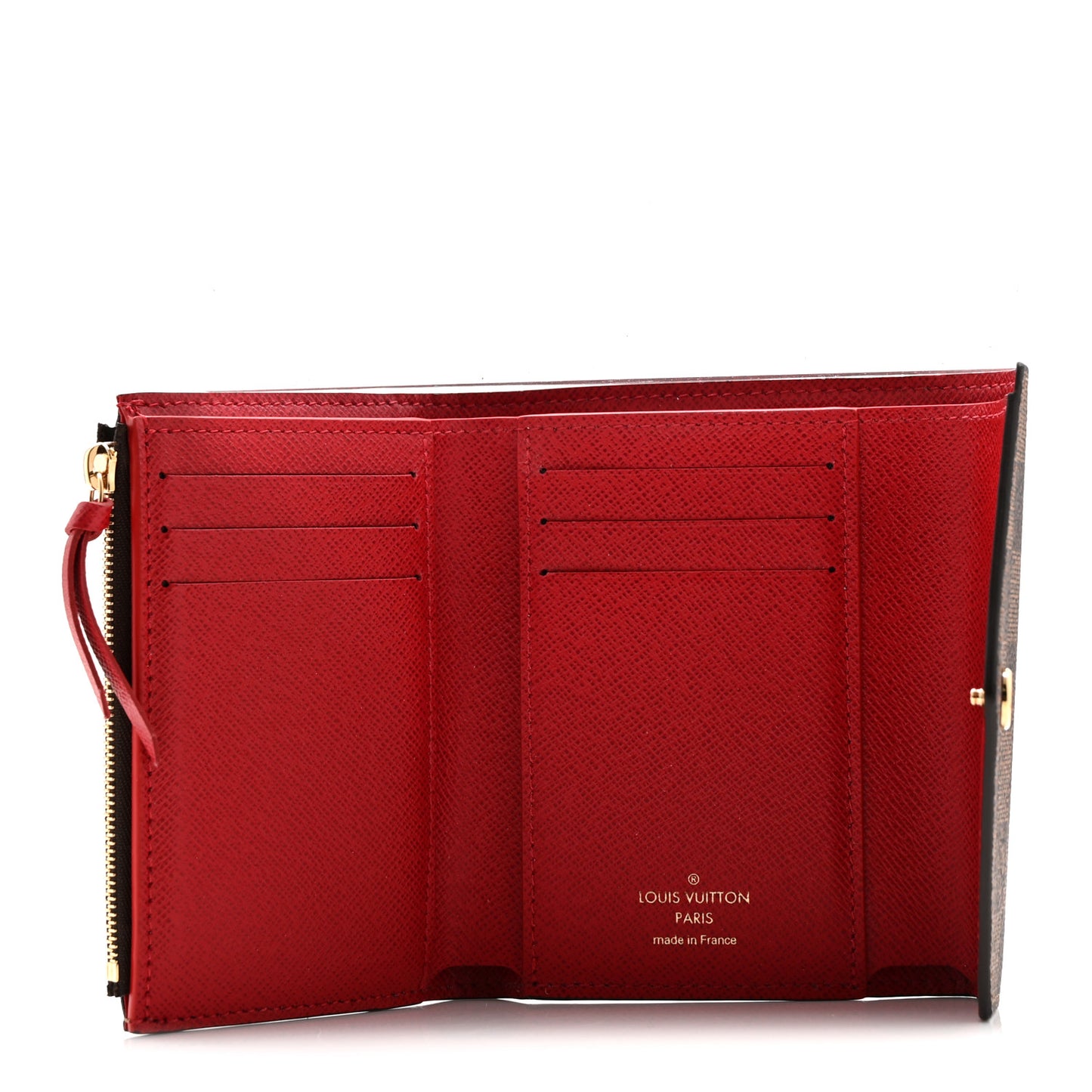 Damier Ebene Victorine Wallet Red