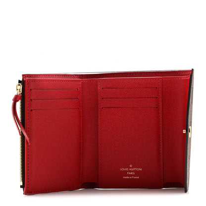Louis Vuitton Damier Ebene Victorine Wallet Red 5 of 7