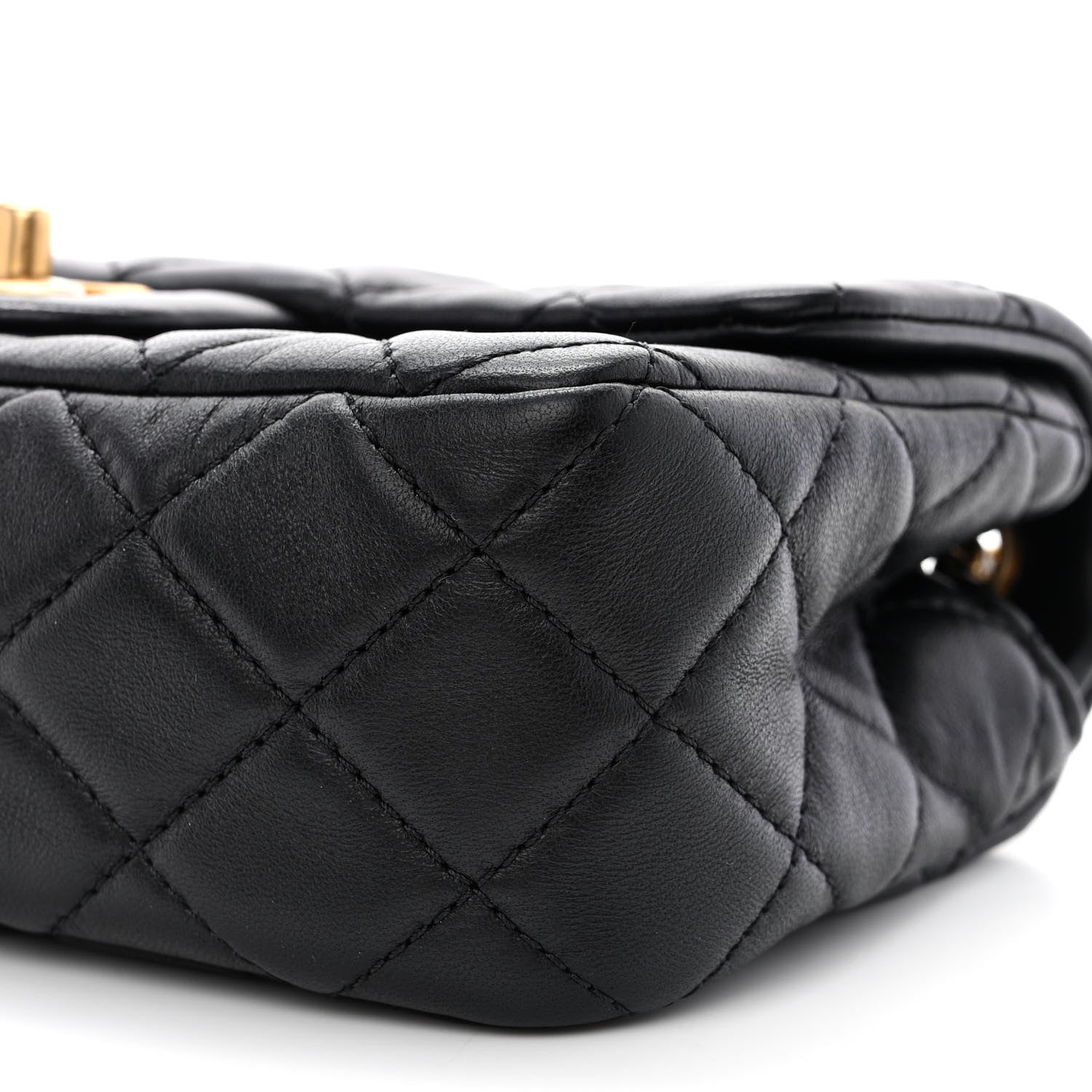 Chanel Lambskin Quilted Mini Pearl Crush Rectangular Flap Black 10 of 11