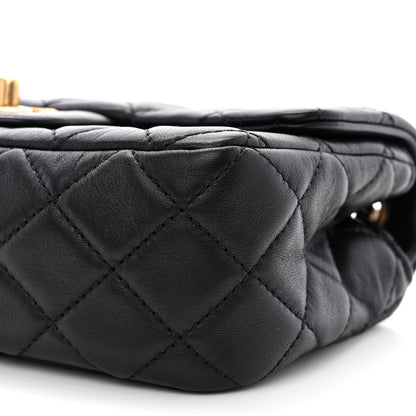 Chanel Lambskin Quilted Mini Pearl Crush Rectangular Flap Black 10 of 11