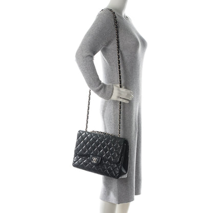 Chanel Lambskin Quilted Jumbo Single Flap Black 2 of 7