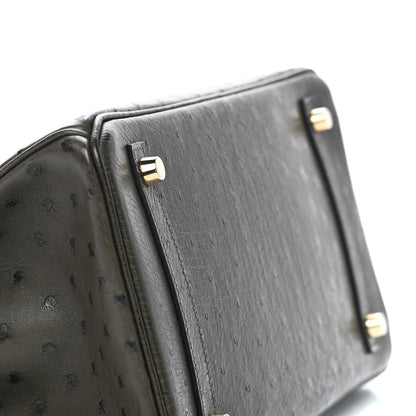 Hermes Ostrich Birkin 30 Vert Olive 6 of 32