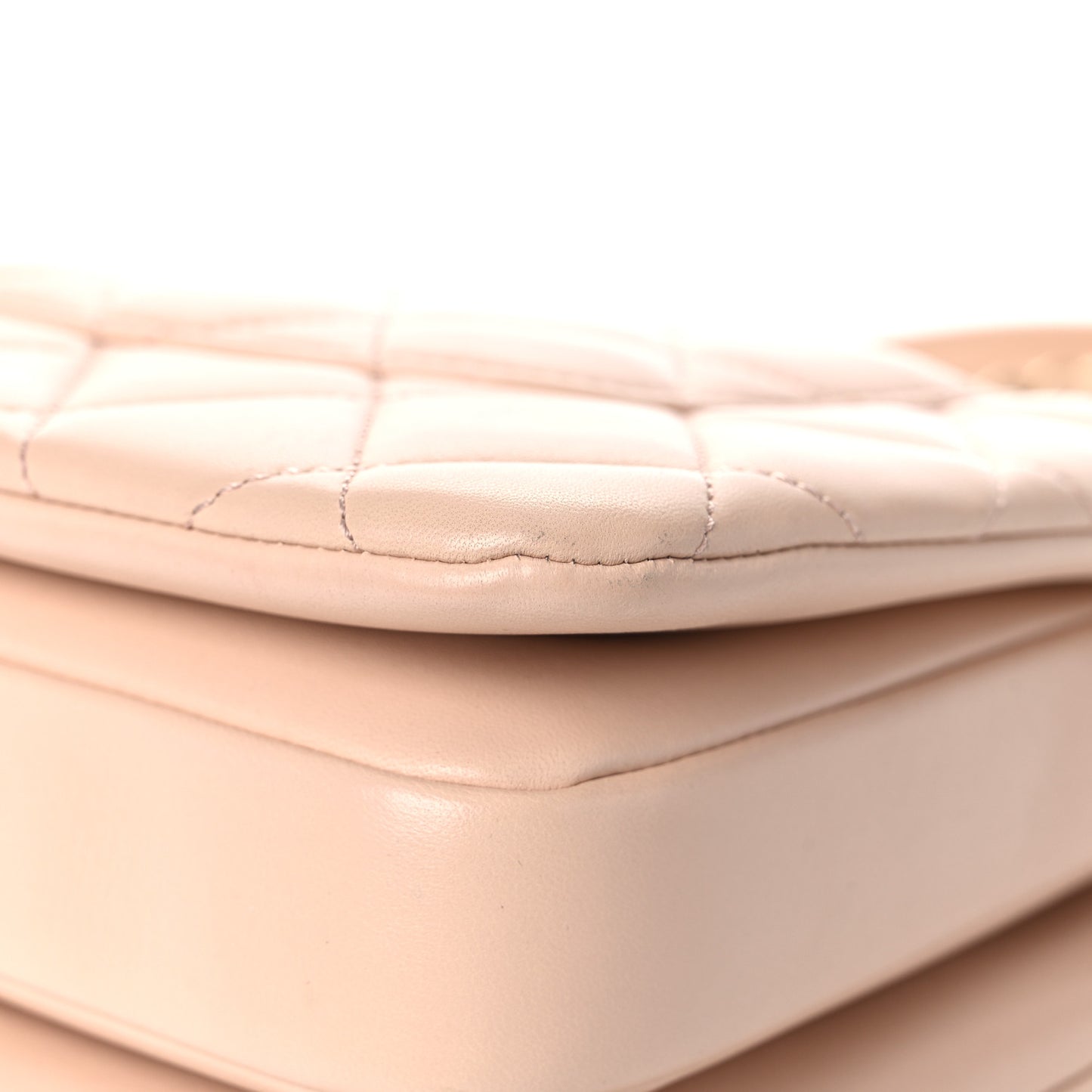 Lambskin Quilted Small Trendy CC Dual Handle Flap Bag Beige