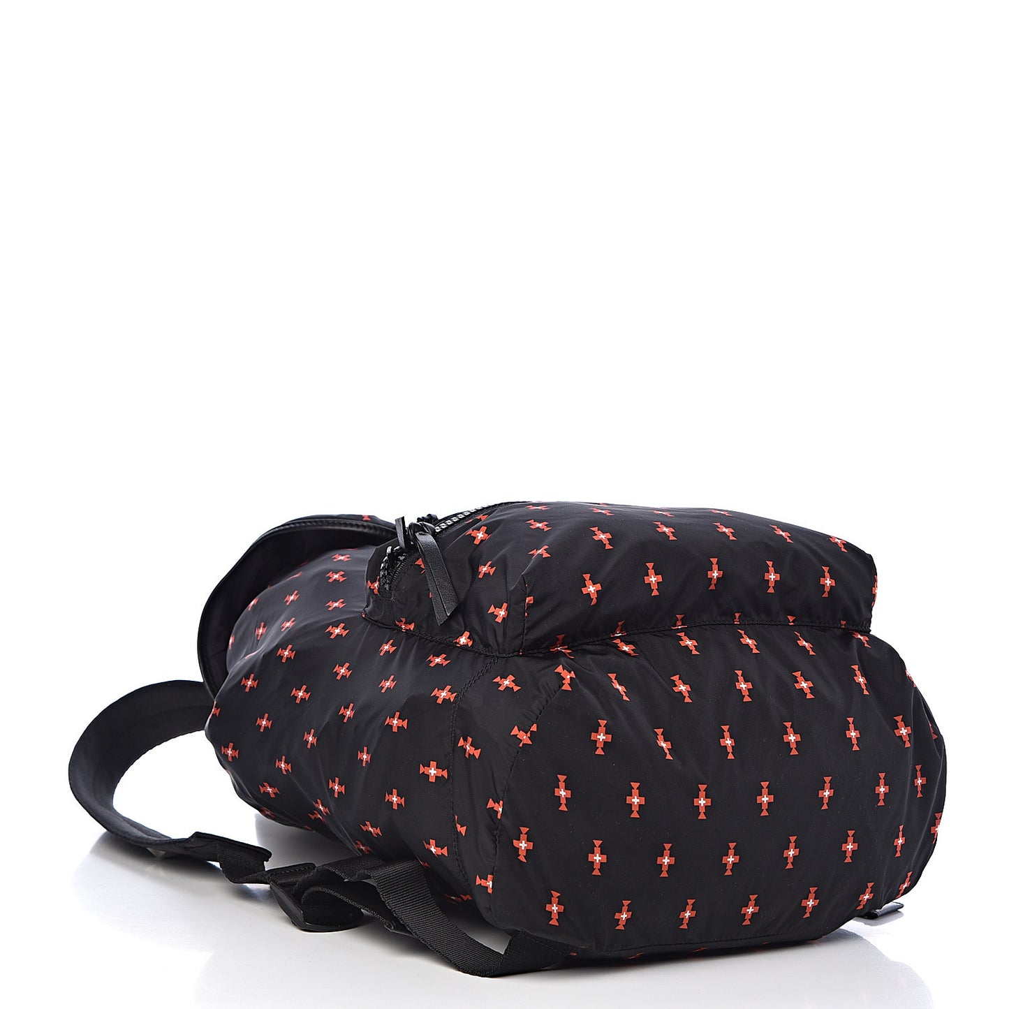 Nylon Totem Printed Backpack Black