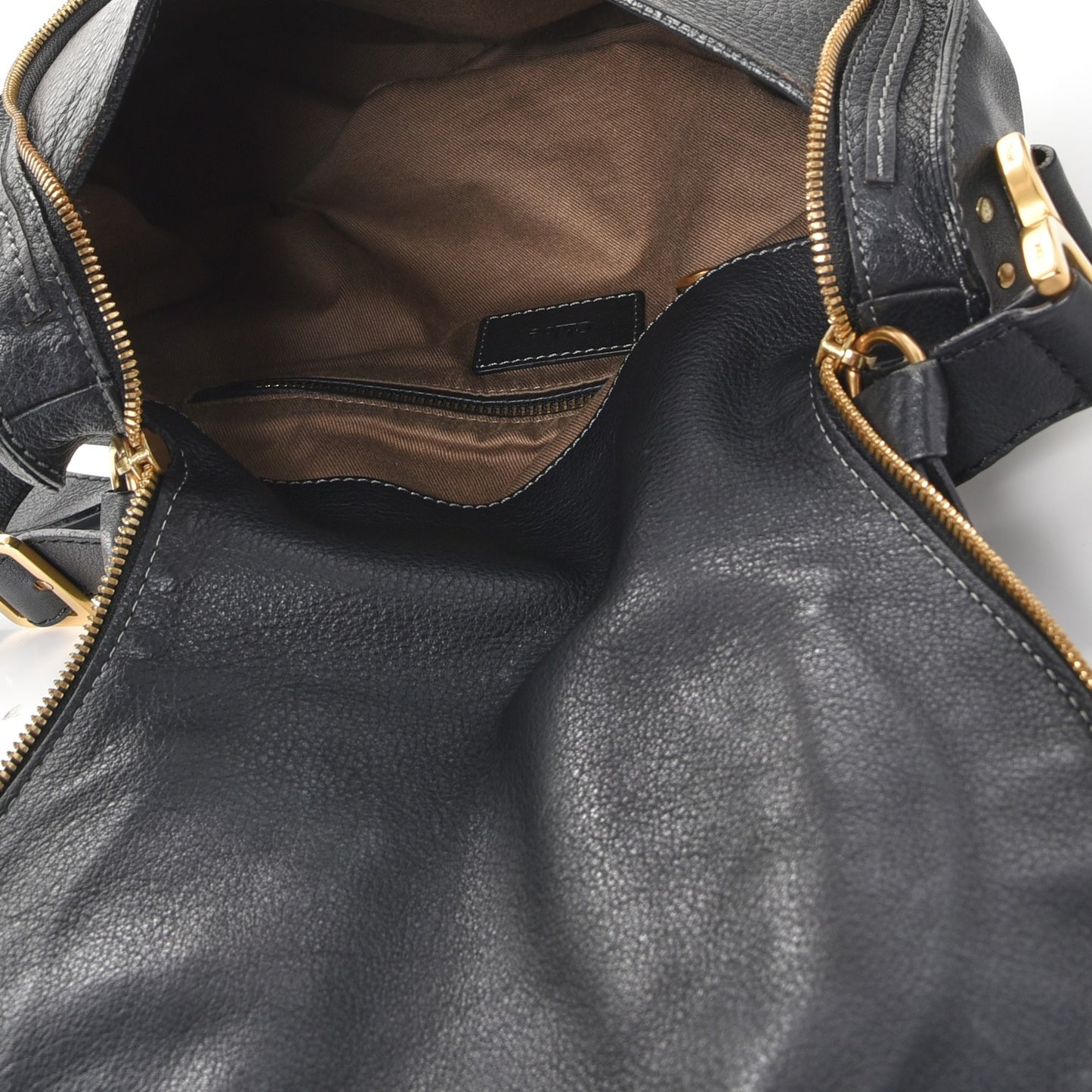 Calfskin Medium Marcie Round Crossbody Bag Black